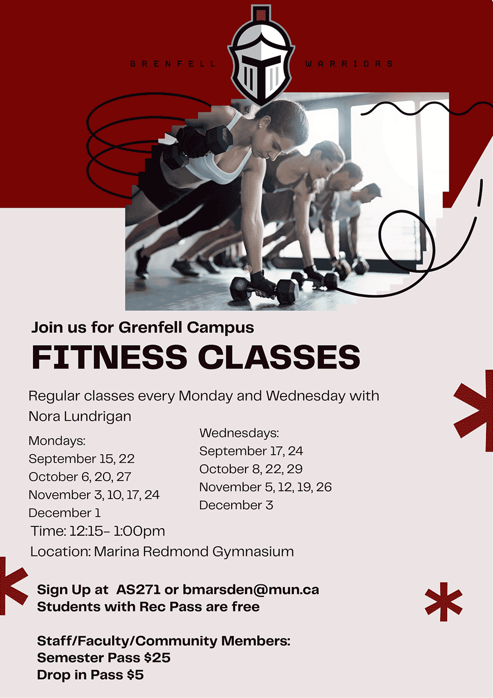Fitness class poster